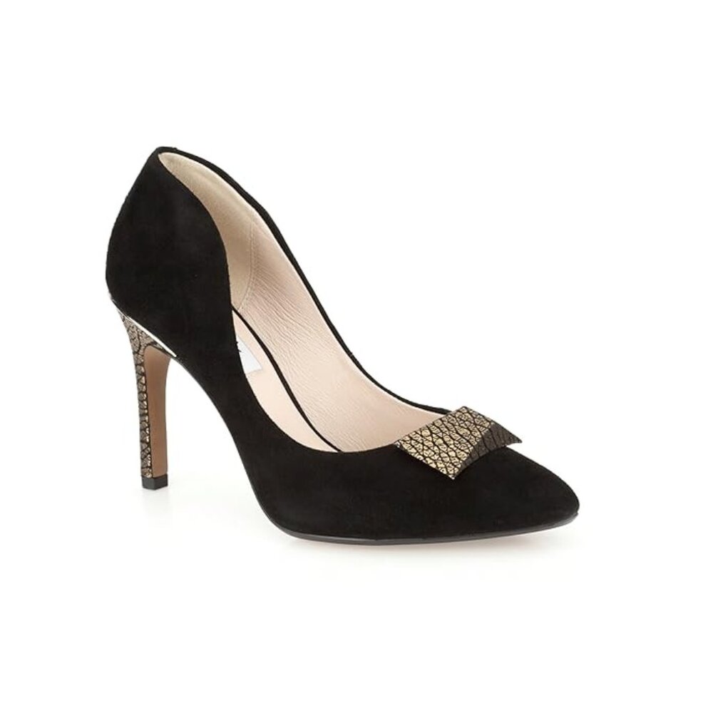 Clarks Azizi Isobel Black Suede Stilettos Pumps (Black Size 6M)